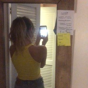 Yellow tank top size small